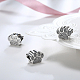 Dog's Paw Prints 925 Sterling Silver Cubic Zirconia European Stopper Beads STER-BB15831-6