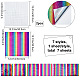 Craspire 7 fogli adesivi impermeabili a colori sfumati arcobaleno per animali domestici DIY-CP0007-13-2