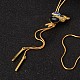 Longs alliage réglable colliers en strass lariat toucan NJEW-F193-I01-G-1