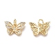 Brass Micro Pave Clear Cubic Zirconia Charms ZIRC-Q024-11G-2