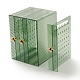 Прямоугольная прозрачная пластиковая коробка для сережек ODIS-O002-01A-3