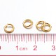 90pcs goldene Farbe Messing Ringe springen X-JRC6MM-G-3