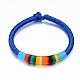 Braided Nylon Rope Bracelets BJEW-G575-01-2