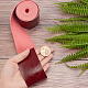 Gorgecraft коричнево-красный кожаный ремешок шириной 2 дюйм и длиной 79 дюйма с рисунком личи полоски кожаного ремня обертывают односторонний плоский шнур для поделок AJEW-WH0034-90D-03-3