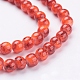 Spray Painted Glass Bead Strands X-GLAD-S075-6mm-39-3