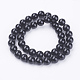 Chapelets de perles en pierre noire synthétique X-G-H1628-10mm-1-2