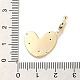 Ciondoli pendenti europei in ottone con micro pavé di zirconi chiari KK-H455-33G-3