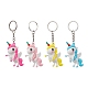 Cartoon Unicorn PVC Plastic Keychain KEYC-JKC00679-1