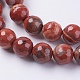 Natürliche rote Jaspis Perlen Stränge G-G542-10mm-15-3