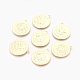 Brass Coin Pendants KK-K230-20G-NF-1