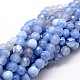 Faceted Natural Agate Round Beads Strands G-E319A-6mm-03-1