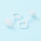Tiny Chrysanthemum 999 Fine Silver Stud Earrings EJEW-I260-28S-2