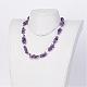 Natural Amethyst Chips Necklaces NJEW-JN01795-04-4