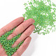 12/0グレードの丸いガラスシードビーズ  透明色の虹  芝生の緑  12/0  2x1.5mm  穴：0.9mm  約30000個/袋 SEED-Q010-F549-4