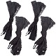 Gorgecraft 4 ペア 2 スタイルナイロンレース靴ひも  フラット靴ひも  ブラック  725~1000x29.5x2.5mm  2ペア/スタイル FIND-GF0004-82B-1