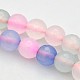 Dyed Natural Agate Round Bead Strands G-D614-6mm-1