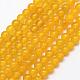 Natural Yellow Agate Beads Strands G-N0184-06-3mm-1