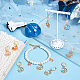 Alloy Enamel Moon with Star Pendant Locking Stitch Markers HJEW-AB00049-4