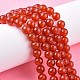 Chapelets de perles en cornaline naturelle G-C076-6mm-2A-6