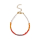 Bracelet en perles de verre couleur bonbon pour femme BJEW-JB08612-4