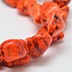 Dyed Nuggets Natural Howlite Beads Strands G-M139-04-A-1