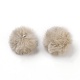 Colgantes cubiertos de bola de pompón de piel de conejo de imitación hecha a mano WOVE-F021-B-2