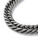 Ion Plating(IP) 304 Stainless Steel Cuban Link Chain Necklace NJEW-P288-01C-AS-2