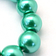 Backen gemalt pearlized Glasperlen runden Perle Stränge HY-Q003-6mm-29-3