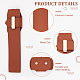 Pu 模造革トグル バックルで縫う  タブの閉鎖  マントクラスプファスナー  合金のパーツと  サドルブラウン  142x38x9mm DIY-WH0292-53A-4