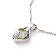 Colliers pendentif coeur médaillon en alliage lumineux NJEW-F284-07B-4