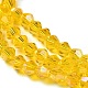Transparentes perles de verre de galvanoplastie brins GLAA-F029-2mm-A22-3