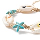 Bracelet en perles tressées en forme d'étoile de mer BJEW-TA00195-4