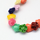 Flower Dyed Synthetic Coral Beads CORA-Q023-11-1