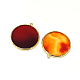 Pendentifs d'agate cornaline naturelle / rouge G-E526-10H-3