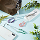 OLYCRAFT 3pcs Pearl Beaded Phone Chain with 3pcs Keyrings Phone Charms Strap Keychain Natural Stone Lanyard String Chains for Phone Case Keychain Accessories HJEW-PH01491-6