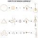 SUNNYCLUE 1 Box DIY 10 Pairs Geometric Hollow Earring Making Starter Kit Classic Round Square Heart Triangle Charm Connector DIY-SC0004-87-4