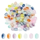 105pcs perles de verre opaques 7 couleurs GLAA-FS0001-43-1