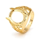 Long-Lasting Plated Brass Finger Ring Components KK-D160-03G-4