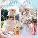Pull de gâteau de mariage en perles rondes en acrylique imitation perle AJEW-AB00081-6
