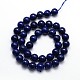 Chapelets de perles rondes naturelles en lapis-lazuli teinté G-O047-06-10mm-3