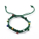 Bracelets de perles tressées en corde de polyester ciré BJEW-JB04792-06-1