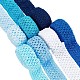 Benecreat 14m 7 style bleu série bandeau élastique au crochet ruban OCOR-BC0005-36-1