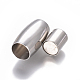 304 Stainless Steel Magnetic Clasps with Glue-in Ends STAS-G203-07P-2
