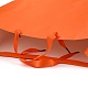 長方形の紙袋  ハンドル付き  ギフトバッグやショッピングバッグ用  レッドオレンジ  28x40x0.6cm CARB-F007-04F-5