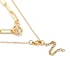 Brass Pendant Necklaces & Paperclip Chain Necklaces Sets NJEW-JN03027-3