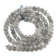 Facetas hebras de perlas redondas labradorita natural G-I156-03-4mm-4