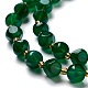 Natürlichen grünen Achat Perlen Stränge G-M367-21A-3