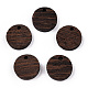 Breloques rondes plates en bois de wengé naturel WOOD-T023-29A-01-1