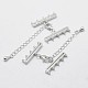 Rhodium Plated 925 Sterling Silver Cubic Zirconia Chain Extender STER-F037-135P-2