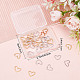 SUNNYCLUE 1 Box 40Pcs Open Bezels Heart Charms Linking Rings Stainless Steel Heart Charm Frame Love Links Connectors Valentine Metal Charm for Jewelry Making Charms Earrings DIY STAS-SC0004-54-6